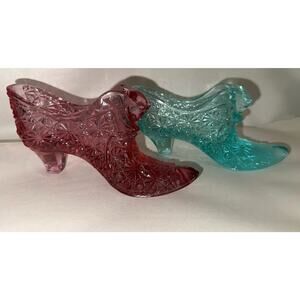 Fenton Button & Daisy Cat Shoes - Blue & Pink-Red Lot